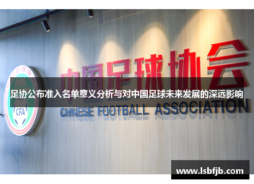 足协公布准入名单意义分析与对中国足球未来发展的深远影响